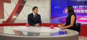 Juan Sebasti&aacute;n Rold&aacute;n, secretario particular del presidente Len&iacute;n Moreno, durante una entrevista en el programa Primera Impresi&oacute;n de Ecuador TV.