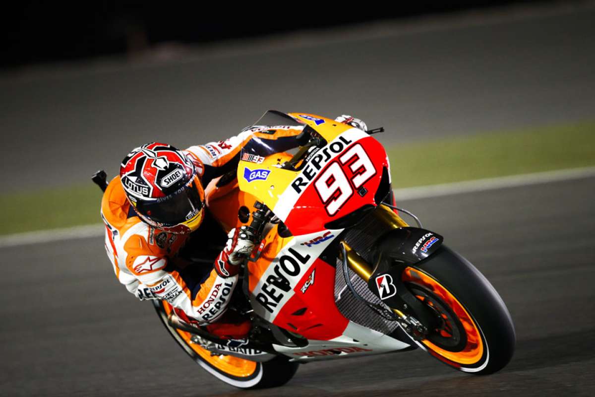 Marc M&aacute;rquez domina los ensayos libres en Catar