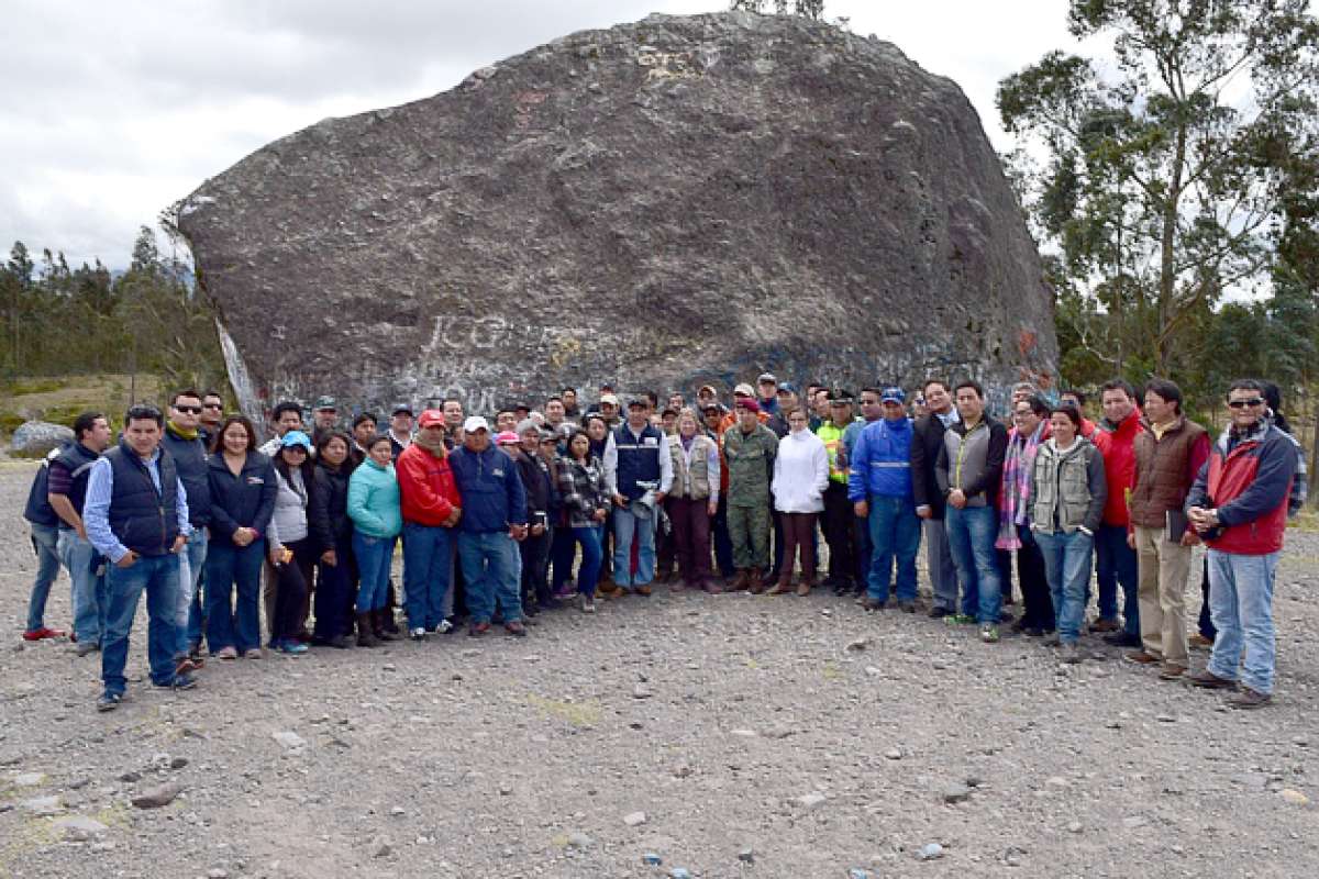 La &lsquo;Chilintosa&rsquo; es una piedra de m&aacute;s de 6 metros de alto que el Cotopaxi expuls&oacute; en una violenta erupci&oacute;n. Est&aacute; en Mulal&oacute; y es una atracci&oacute;n tur&iacute;stica. Cortes&iacute;a: IGEPN