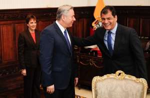 La visita oficial se realiz&oacute; en el Sal&oacute;n Protocolario de la Casa de Gobierno. Foto: John Guevara / El Tel&eacute;grafo 