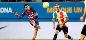 &rdquo;Kike&rdquo; Saverio (izq.) se destacaba en el equipo filial del Bar&ccedil;a y ha entrenado con el primer equipo azulgrana desde inicios de este mes.