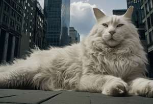 Viral: Gato gigante es confundido con un perro