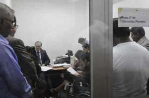 Las partes procesales, en una de las audiencias efectuadas en la Corte de Justicia del Guayas, por la mencionada causa. Foto: Eduardo Escobar