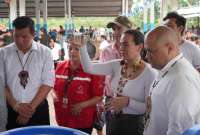 María Luisa Cruz entregó las plantas purificadoras de agua en Wampuik