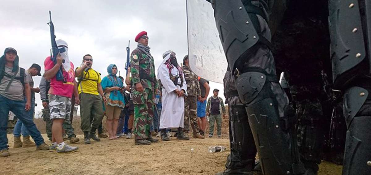Los participantes de los cursos dictados por la Uempe realizaron el ejercicio  final en el interior del Ala de Combate N&deg; 23 en la Base A&eacute;rea de Manta.