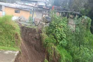En Conocoto se registró un deslizamiento de tierra.