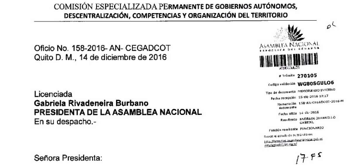 Ley para evitar la especulaci&oacute;n sobre el valor de las tierras entrar&iacute;a el martes a debate