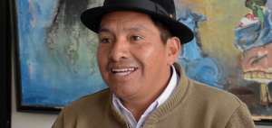 Jorge Herrera, dirigente de la Conaie.
