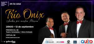 El Tr&iacute;o Onix se form&oacute; hace 8 a&ntilde;os y ha desarrollado una s&oacute;lida carrera musical.