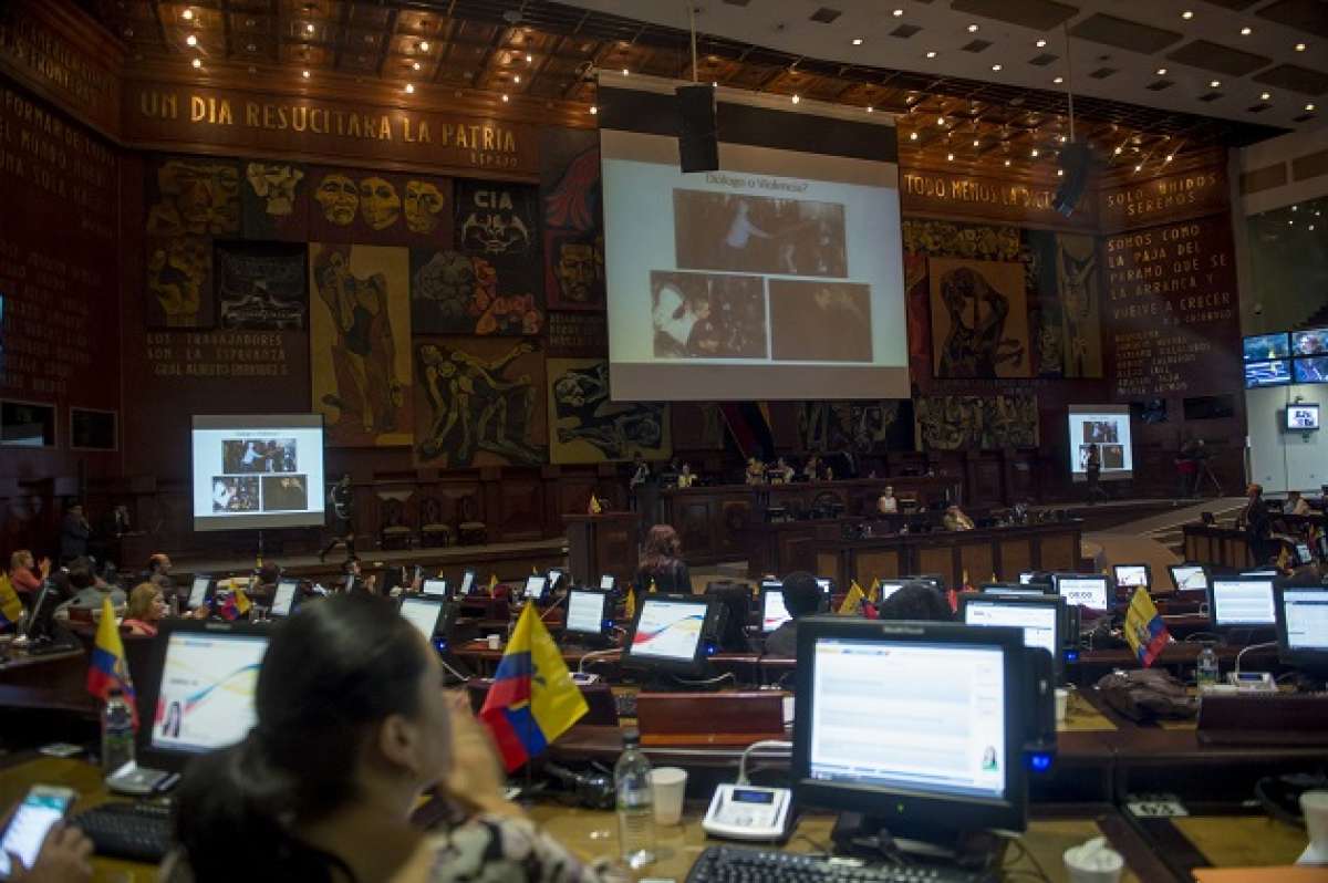 La resoluci&oacute;n fue una iniciativa propuesta por el asamble&iacute;sta Fausto Cayambe. Foto: Fernando Sandoval / EL TEL&Eacute;GRAFO