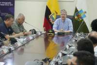 Presidente Guillermo Lasso continuó con reuniones para coordinar acciones contra la violencia