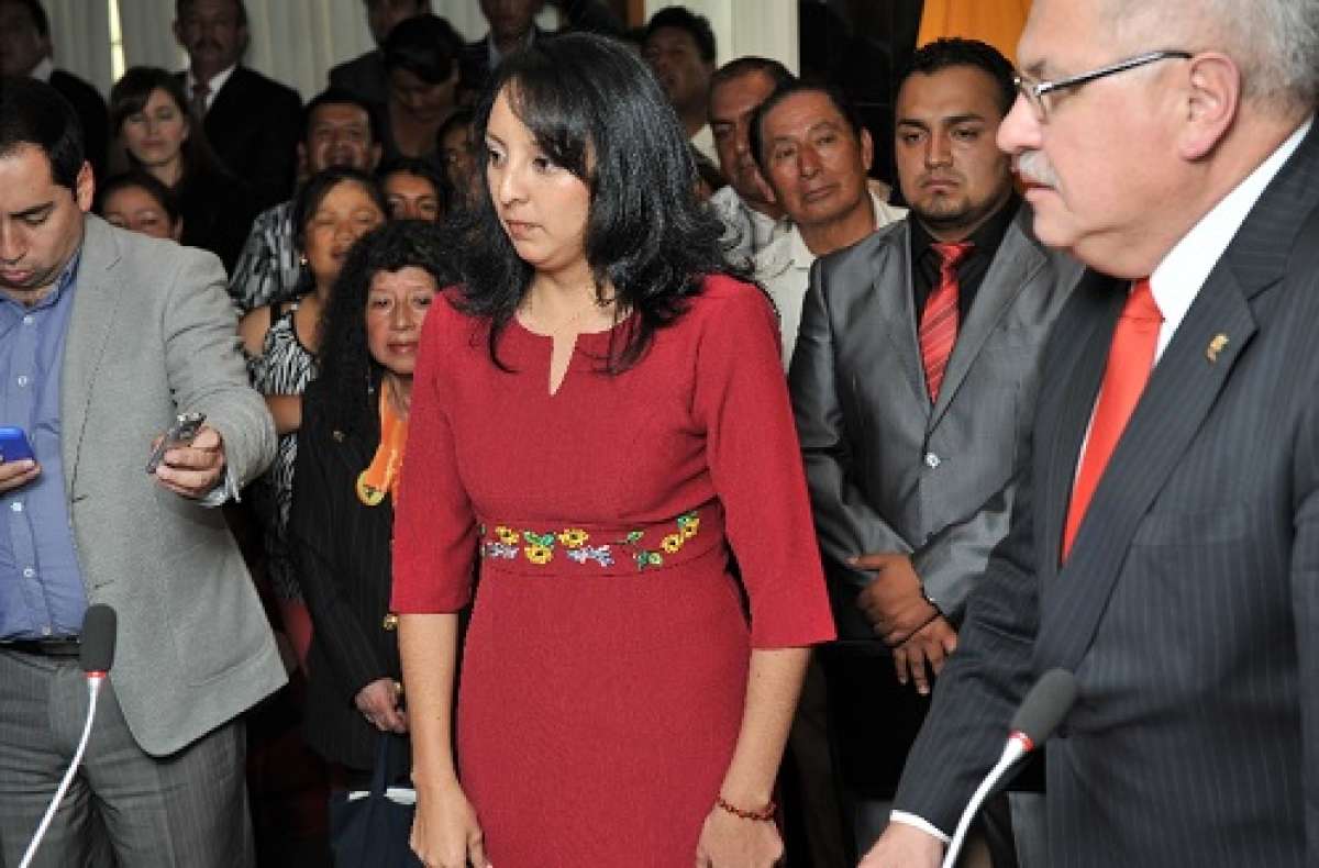 Ruth Caldas fue electa ayer como vicealcaldesa de Cuenca. Foto: Jos&eacute; Luis Llivisaca / El Tel&eacute;grafo 