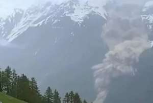 Videos mostraron el colapso de glaciar en Suiza