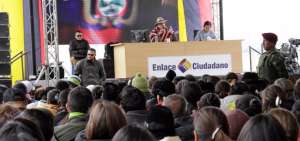  El presidente de la Rep&uacute;blica, Rafael Correa, present&oacute; su informe semanal de actividades durante el Enlace Ciudadano 515, desde Zumbahua en la provincia de Cotopaxi.