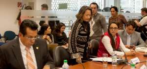 La asamble&iacute;sta Ximena Ponce present&oacute; ayer su propuesta ante la Comisi&oacute;n de Trabajadores.