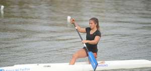 Anggie Avegno realiza su &uacute;ltima fase de entrenamiento en el lago de la Espol. En ese sector los deportistas no cuentan ni con infraestructura b&aacute;sica.