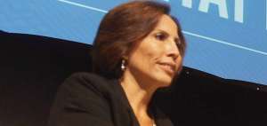 Mar&iacute;a de los &Aacute;ngeles Duarte, durante la presentaci&oacute;n del proyecyo HABITAT III en la Capilla del Hombre.