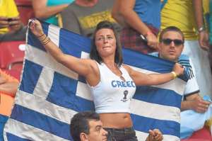 La tribuna atrae a las bellezas del mundial