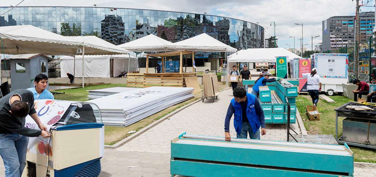 Las adecuaciones temporales implementadas en la Casa de la Cultura y los parques El Arbolito y El Ejido empezaron a desmontarse ayer.