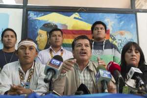 En la sede capitalina de la Confederaci&oacute;n de Nacionalidades Ind&iacute;genas del Ecuador (Conaie) informaron que saldr&aacute;n a las calles ma&ntilde;ana jueves 18, el pr&oacute;ximo 24 de junio y 2 de julio. Foto: John Guevara / El Tel&eacute;grafo 