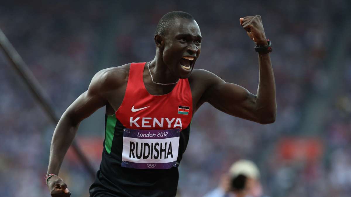 El keniano David Rudisha fue campe&oacute;n en los 800 metros planos en los Juegos Ol&iacute;mpicos Londres 2012.