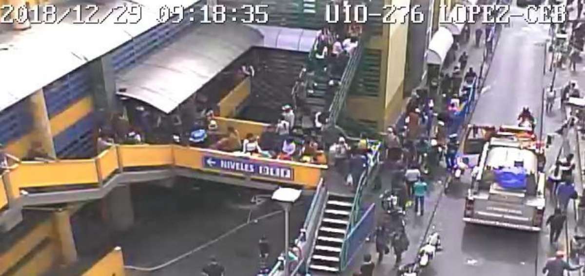 Im&aacute;genes del ECU911 sobre el incidente en el centro comercial.