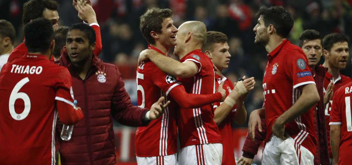 Bayern de M&uacute;nich golea al Arsenal en octavos de la Champions