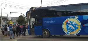 Bus del Olmedo choc&oacute; antes del partido con Liga