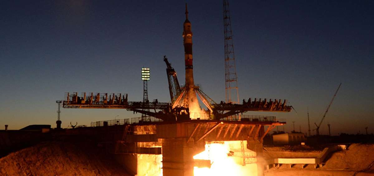 Los astronautas partieron a bordo del cohete Soyuz MS-05 desde el centro espacial de Baikonur. 