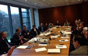 El pasado lunes, el ministro de Comercio Exterior, Francisco Rivadeneira, inici&oacute; en Bruselas una agenda de reuniones de trabajo con europarlamentarios. Foto: Ministerio de Comercio Exterior 