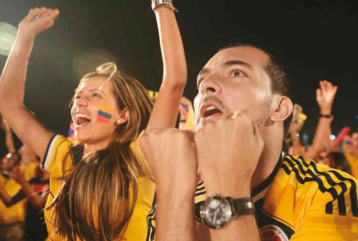 Imagen referencial de los hinchas colombianos. 