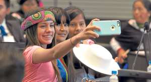 Alrededor de 150 j&oacute;venes de todas las provincias del pa&iacute;s se reunieron para presentar propuestas que fortalezcan la democracia en el Ecuador. Foto: John Guevara/ El Tel&eacute;grafo