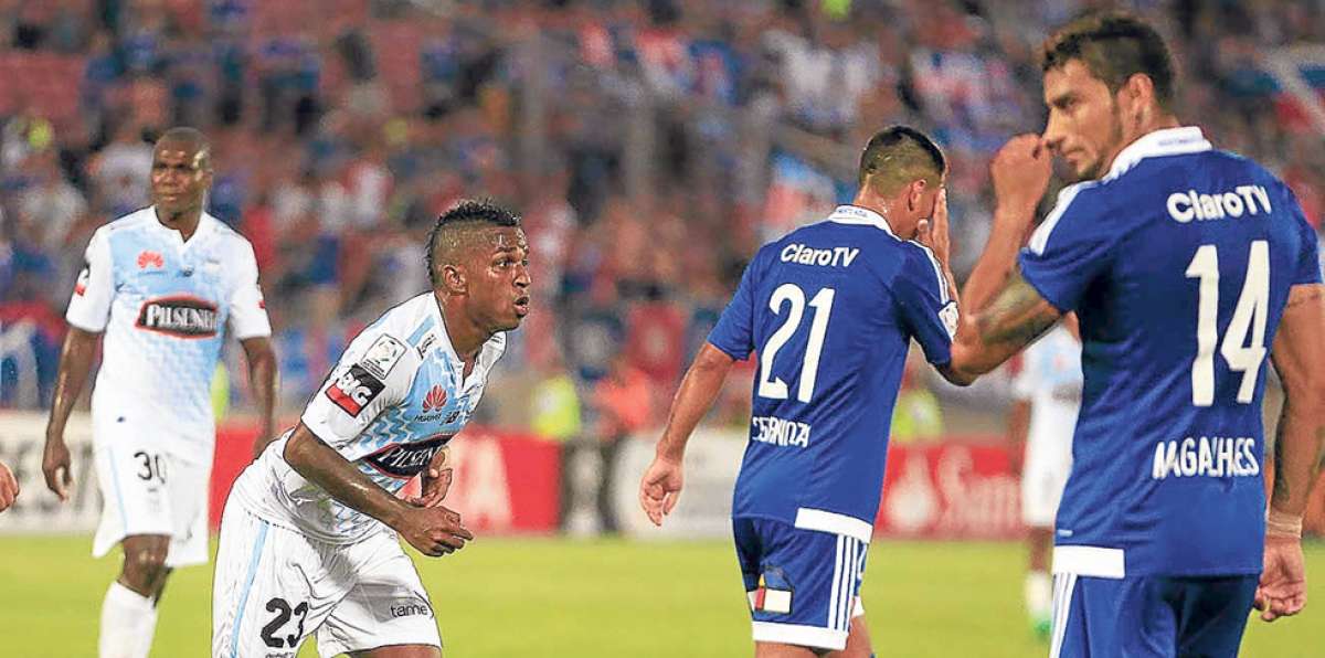 Miller Bola&ntilde;os, que le marc&oacute; a la &lsquo;U&rsquo; en el partido de ida en Santiago, ser&aacute; titular esta tarde en el Capwell. Foto: Cortes&iacute;a
