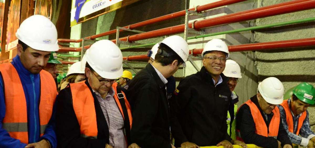 Jorge Glas dio inicio a pruebas hidr&aacute;ulicas en proyecto Sopladora