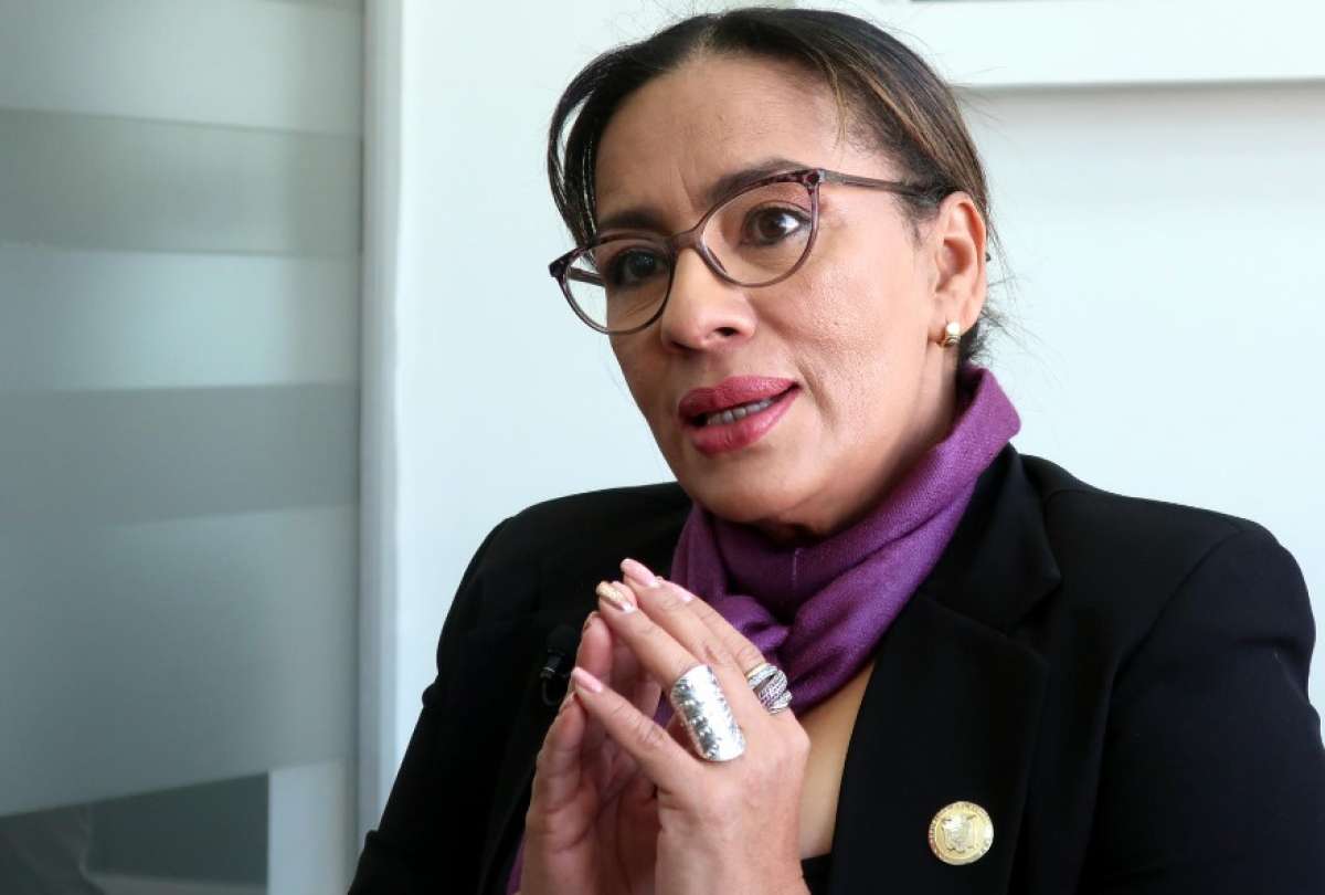 La ministra de Gobierno, Zaida Rovira, dio una entrevista en Teleamazonas este lunes. 