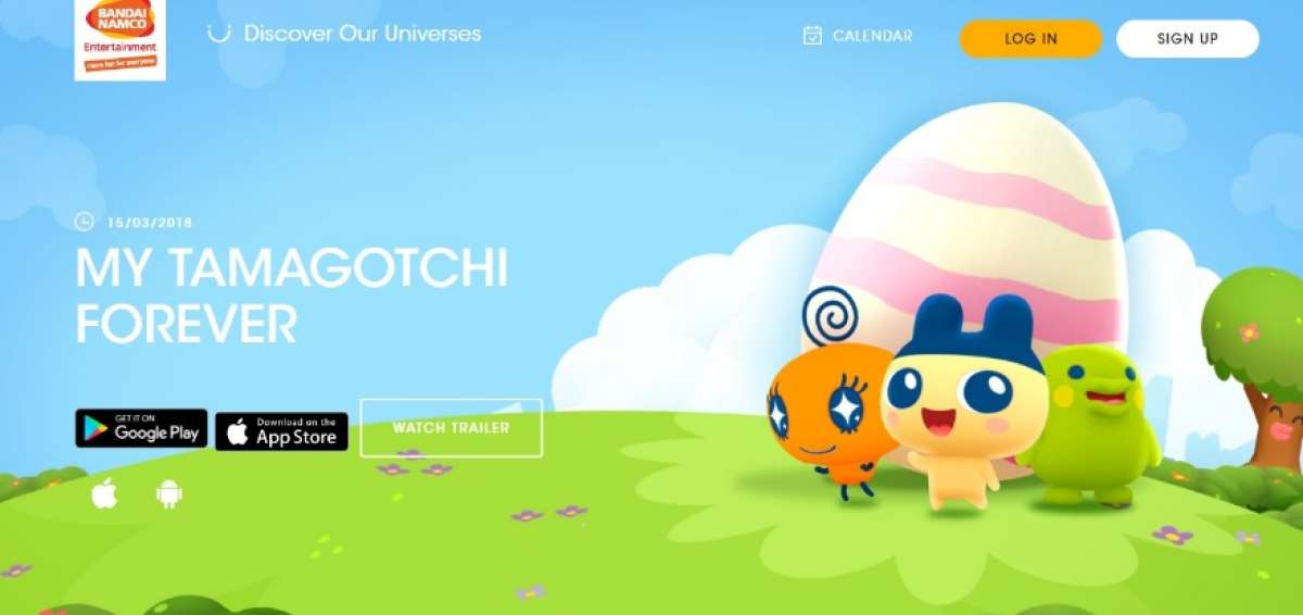Bandai haza la invitaci&oacute;n a utilizar My Tamagotchi Forever en su p&aacute;gina web.
