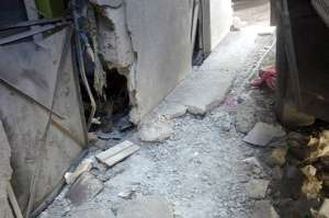 La explosi&oacute;n caus&oacute; destrozos en la estructura de la vivienda. Foto: Cortes&iacute;a