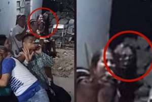 La figura del fondo: el &ldquo;presunto demonio&rdquo; que inquiet&oacute; a un baby shower en Yucat&aacute;n