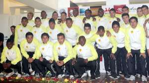 Sociedad Deportiva Aucas present&oacute; el mi&eacute;rcoles pasado sus nuevos refuerzos y el uniforme que utilizar&aacute; en esta temporada. Foto: API