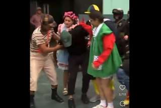 Policía de Perú utiliza disfraces de ‘El Chavo del 8’ para desarticular redes de microtráfico en Lima