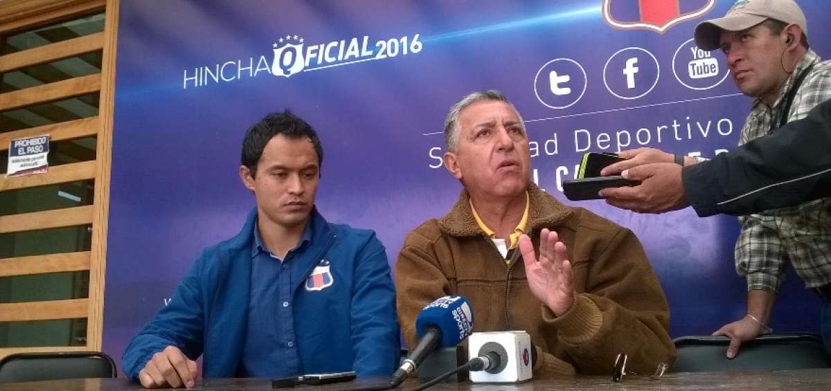 Iv&aacute;n Gord&oacute;n (der.), que form&oacute; parte de las dos &uacute;ltimas directivas de Deportivo Quito, fue quien cuestion&oacute; la validez de las elecciones realizadas en julio de 2016.