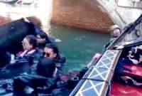 Un grupo de turistas cayó al agua de los canales de Venecia