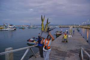 La econom&iacute;a de Jaramij&oacute; se basa en la pesca, actividad que vincula a unos 15 mil pobladores. Esta semana se inaugur&oacute; ah&iacute; el nuevo puerto. Foto: Rodolfo P&aacute;rraga