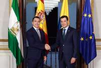 Noboa y presidente de Andalucía refuerzan cooperación y reconocen a la comunidad ecuatoriana en España
