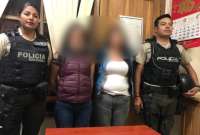 Policía detuvo a dos mujeres presuntamente culpables del delito de robo en Quito