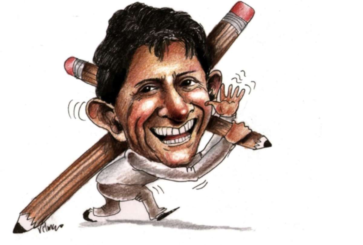 Xavier Bonil, caricaturista, se despide de El Universo. 