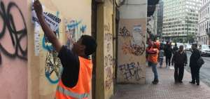 Limpieza en los murales del Casco Colonial.
