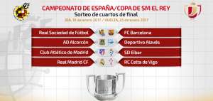 Quedaron definidos los enfrentamientos de la Copa del Rey