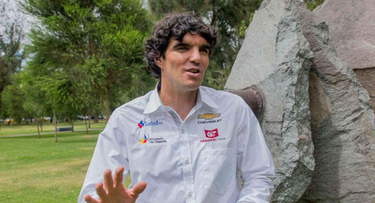 Santiago Quintero, monta&ntilde;ista ecuatoriano. Foto: Fernando Sandoval/El Tel&eacute;grafo