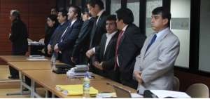 Los procesados llegaron junto con sus representantes legales.
